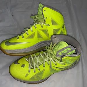Nike Lebron 10 X Volt Dunkman Basketball Shoes 11